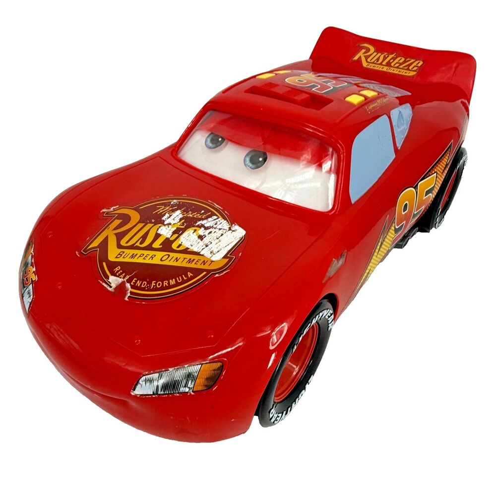 Disney Pixar Cars Lightning McQueen #95 Red 14" Toy Vehicle Talking Sounds